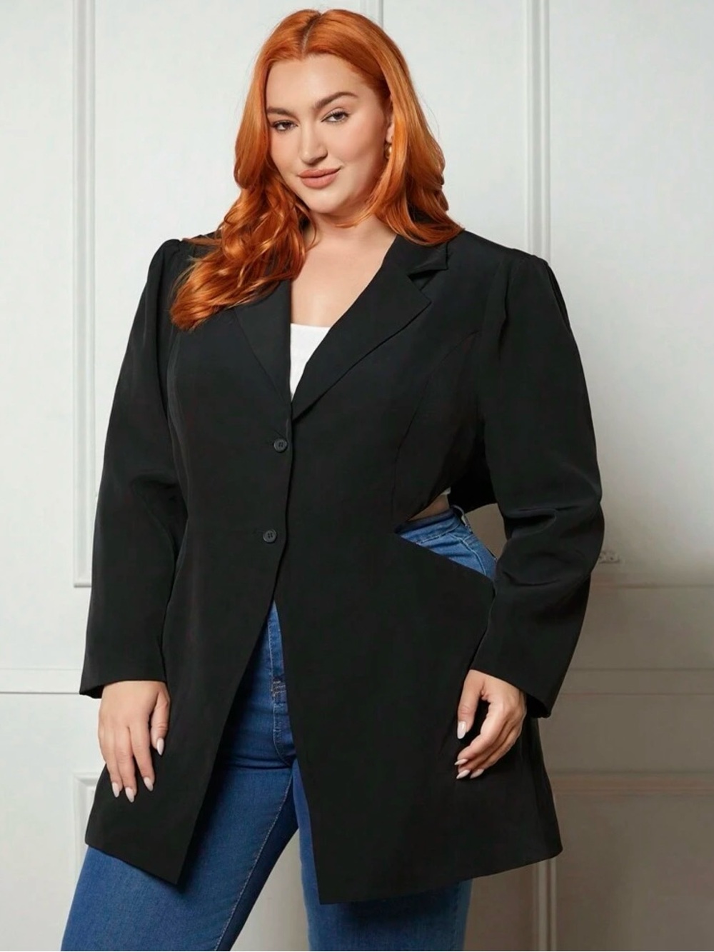 *NEW* Black Cutout Tailored Blazer Jacket